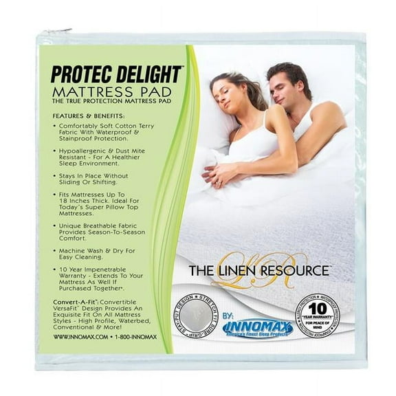 Innomax Protec Delight True Protection Super Single Mattress Pad, Full-Single Size