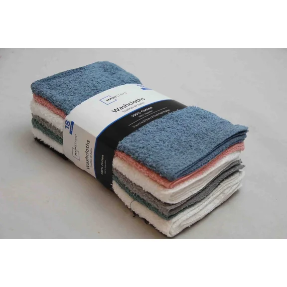 2025 New Choice, 18-Pack Washcloth Bundle, Pastel