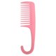 thumbnail image 4 of Peine de dientes anchos con gancho curvo antiestático para cabello rizado húmedo y seco. rosado, 4 of 7