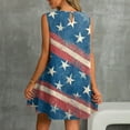 thumbnail image 3 of 4Th Of July Outfits For Women, American Flag Casual Tank Sundress With Pockets Boho Beach T-Shirts Round Neck Dresses Womens Red Medieval Dress Women Denim Short Dresses (S, Sky Blue) ZMTing, 3 of 5