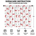 thumbnail image 2 of Blackout Kids Curtains,Red Cat and Leaf White Pattern Children's Insulated Curtains Set Of 2,Bedroom Essentials,Toddler Room Decor 52"x84", 2 of 5