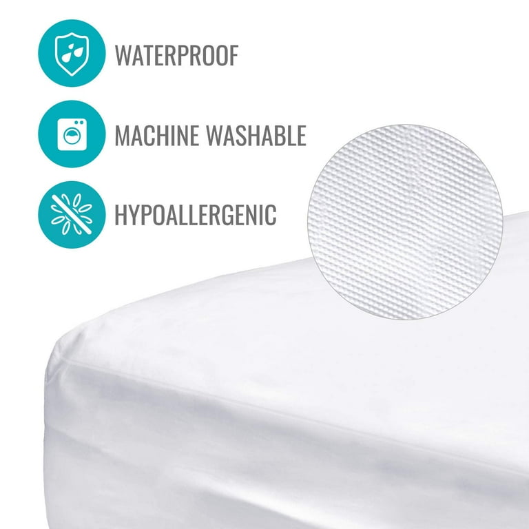 DMI Waterproof Mattress Protector and Mattress Cover, Encased Zippered Fit,  Full, Packaging may vary