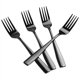 thumbnail image 1 of Teyyvn Tenedores para cena de acero inoxidable negro con acabado de espejo de 16 piezas, tenedores para cubiertos de 8,07 pulgadas, 1 of 1