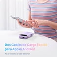 thumbnail image 4 of Power Bank 22.5W 10000 mAh Baseus Qpow2 Cable iOS y USB-C, Puerto USB y USB C (Morado), 4 of 7