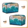 thumbnail image 2 of KLL Beach Print 2 Slice Toaster Dust Covers Kitchen Small Appliance Cover with 2 Pockets,Can hold Jam Spreader Knife & Toaster Tongs (11.4 x 7.9 x 7.5), 2 of 6