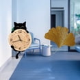 thumbnail image 2 of Reloj de pared,Reloj de pared decorativo para baño y dormitorio.,Esculturas de pared de hojas,Esculturas de pared de hierro forjado con hojas de ginkgo,Escultura de arte de pared con hojas de, 2 of 8