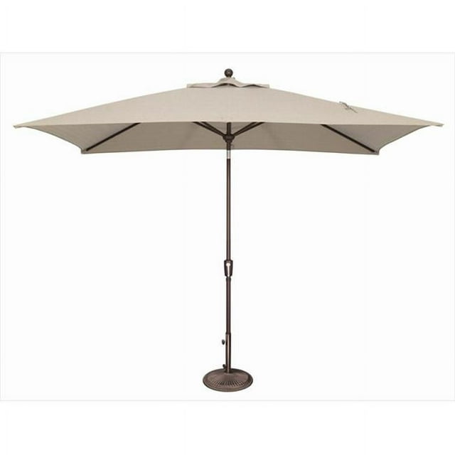 SimplyShade 6 x 10 ft. Rectangle Push Button Tilt Market Umbrella Antique Beige