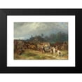 thumbnail image 2 of Jozef Brandt 24x17 Black Modern Framed Museum Art Print Titled - Returning Home, ‘Patient Transport (Polish Camp)’ (1865), 2 of 5