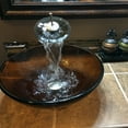 thumbnail image 2 of Novatto GF-001BN-T Falls Vessel Faucet with Tea Colored Glass in Brushed Nickel, 2 of 4