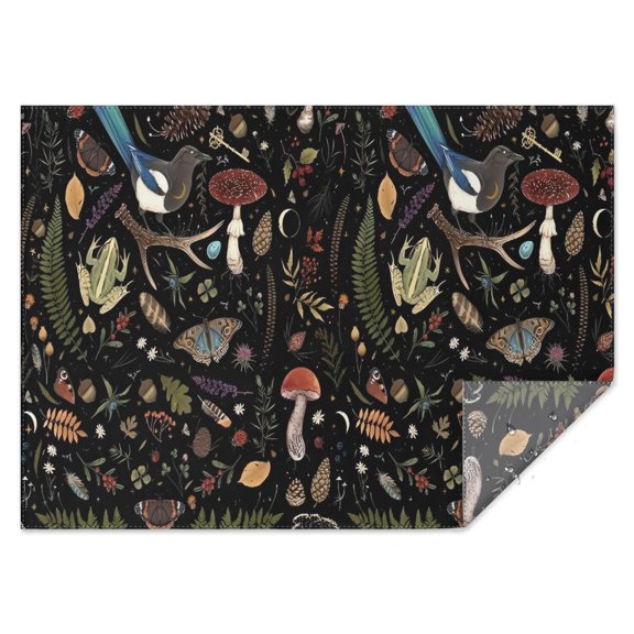 Colorful Mushroom Sketch Light Pattern Rectangle Tablecloth 60"x84",Waterproof Polyester Rectangle Table Cloth, Wipeable Spillproof Polyester Tablecloth for Dining, Camping, Indoor and Outdoor