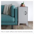 thumbnail image 3 of Space Solutions 27.5"H 2 Shelf Mini Metal Storage Locker Cabinet Silver, 3 of 10