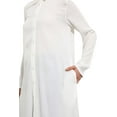 thumbnail image 4 of Beige - Button Collar - Point Collar - Tunic - Refka, 4 of 5