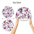 thumbnail image 2 of Violets Flowers Purple Silk Bonnet for Sleeping Women Men, Adjustable Elastic Satin Bonnet Bonnet for Sleeping, Soft Similar Silk Curly Cuteness Hair Bonnet for Sleeping, 2 of 7