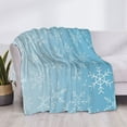 thumbnail image 3 of Naloa Snowflake Snowing Flannel Fleece Throw Blanket for Bed Couch, Thick Blanket - All Seasons Suitable for Women, Men and Kids-40"x30", 3 of 6
