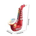 thumbnail image 3 of Plastic Saxophone Toy with Lights and Music | Portable Musical Instrument | 8 Scale Keys & Functions | Light Effects | Educational Early Learning Gift | 1 Piece | Battery Powered, 3 of 9