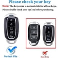 thumbnail image 2 of Key Fob Cover Compatible with Hyundai Palisade Elantra Keychain Case Holder Protector,Black, 2 of 6