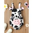 thumbnail image 2 of SAYOO bebé recién nacido mameluco sin mangas vaca jirafa patrón Animal oreja decoración mono traje SAYOO casual, 2 of 9