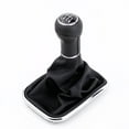 thumbnail image 1 of Nuevo 5 velocidades engranajes cambio pomo Gaitor arranque negro cuero de la PU para VW Go Eccomum Bota de perilla de cambio, 1 of 5