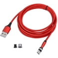 thumbnail image 1 of Câble de Charge Magnétique Rotatif 3 en 1 Micro USB Chargeur Rapide pour Téléphone Mobile 2M, 1 of 8