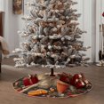 thumbnail image 4 of Rateoe Countryside Fruit White Horse Pattern Christmas Tree Skirt with Ties , Christmas Tree Decorations, Farmhouse Christmas Decor Xmas Holiday Decorations-30", 4 of 6
