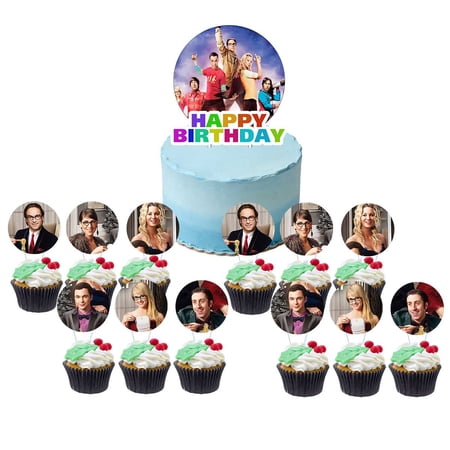 The Big Bang Theory Cake Topper Cupcake Set Themed Birthday Party Supplies Decoration Decor Kit