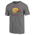 thumbnail image 2 of Men's Heather Gray Minnesota Golden Gophers Helmet Arch Tri-Blend T-Shirt, 2 of 3