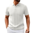 thumbnail image 4 of Polos for Men Short Sleeve Quarter Button Up Tees Shirt Basic White Mens Shirts Casual, 4 of 4