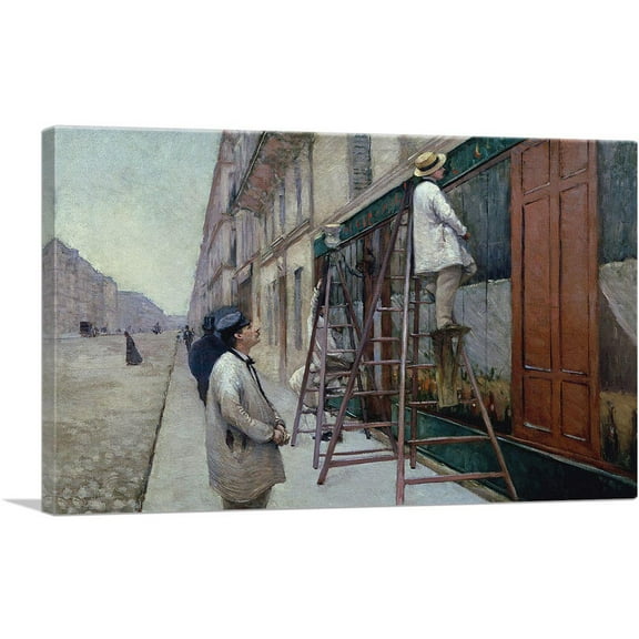 ARTCANVAS The Painters 1877 Canvas Art Print by Gustave Caillebotte - Size: 26" x 18" (0.75" Deep)