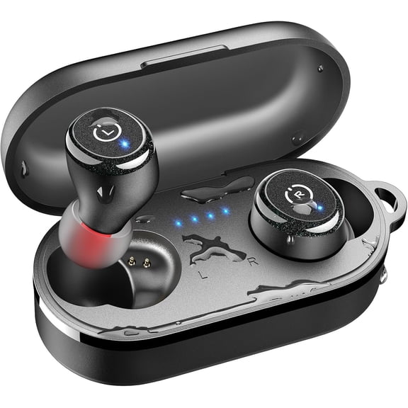 TOZO T10 AI Translation Wireless Earbuds - 100 Languages, 9H/55H, Stereo Bass, ENC Clear Calls, Wireless Charging, App Customize 32EQ, IPX8 Waterproof, Bluetooth 5.3 in Ear Headphones for Daily Life