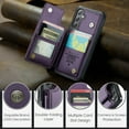 thumbnail image 2 of Dteck for Samsung Galaxy A56 5G Wallet Case with Card Holder & Wrist Strap, RFID Blocking Credit Slots Kickstand Shockproof Phone Cover for Women Men,Purple, 2 of 8