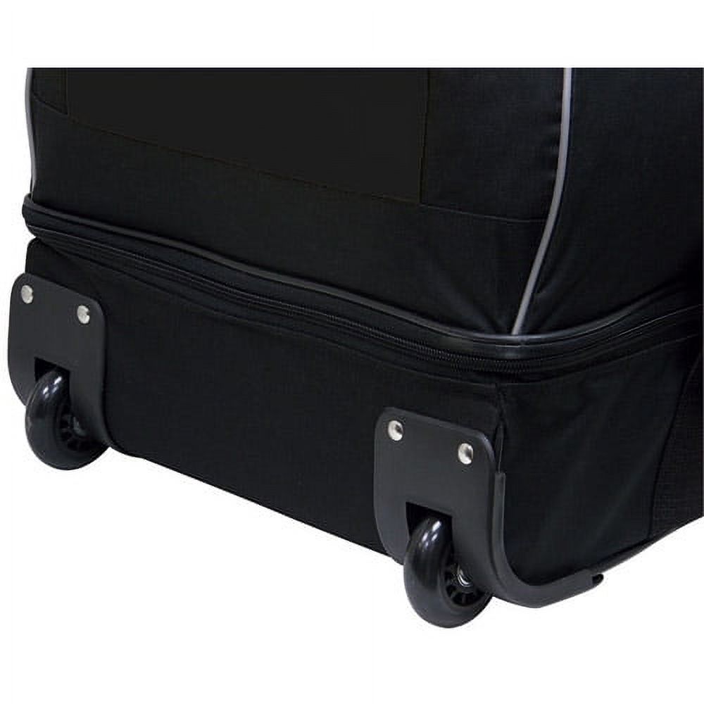 Travelers Club 36" Drop-Bottom Rolling Duffel, Black photo 4