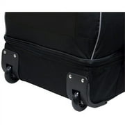 Travelers Club Large 36 Drop-Bottom Rolling Duffel with Telescopic Handle - Black