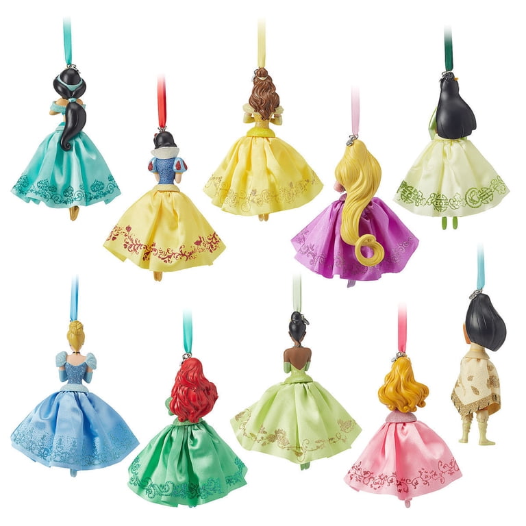 Disney Store Princess Sketchbook Ornament Set 10 Pieces Ariel