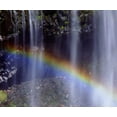 thumbnail image 2 of Talbot Frank, Christopher 30x26 Gold Ornate Wood Framed with Double Matting Museum Art Print Titled - WA, Mount Rainer NP Rainbow at a waterfall, 2 of 4