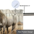 thumbnail image 5 of Horse Kitchen Valance Curtain Rod Pocket Western Animal Farmhouse Rustic Windmill Vintage Country Farm Thermal Insulated Room Darkening Curtain for Dinning Room 54 by 18 in, 1 Panel, 5 of 6