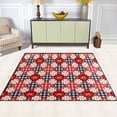thumbnail image 5 of Ryvnso Heart on Checkered Area Rug Floor Mats Non-Slip Home Carpet 80 x 58 inch, 5 of 7