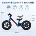 thumbnail image 2 of Rugerasy 24V 100W Electric Balance Bike for Ages 3-5,12in E-Dirt Bike with Inflatable Tires,Adjustable Seat & Training Wheels Option,Blue, 2 of 8