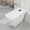 White, variant on GT Smart Toilet with Heated Seat and Night Light, Tankless Toilet, Modern One-piece Toilet with Remote Control and Automatic Cover, Standard Comfort Height Toilet, White