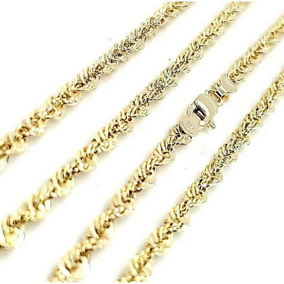 Real Yellow Gold10K | 22'' | 5mm Necklace Gold Rope Chain