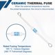 thumbnail image 4 of Uxcell 15 Pcs Fusible Térmico Cerámico 185 °C 365 °F 15A 250V para Cortar Temperatura del Circuito con Cables de 3.5" para Cocinas de Arroz y Hervidores Eléctricos, 4 of 6