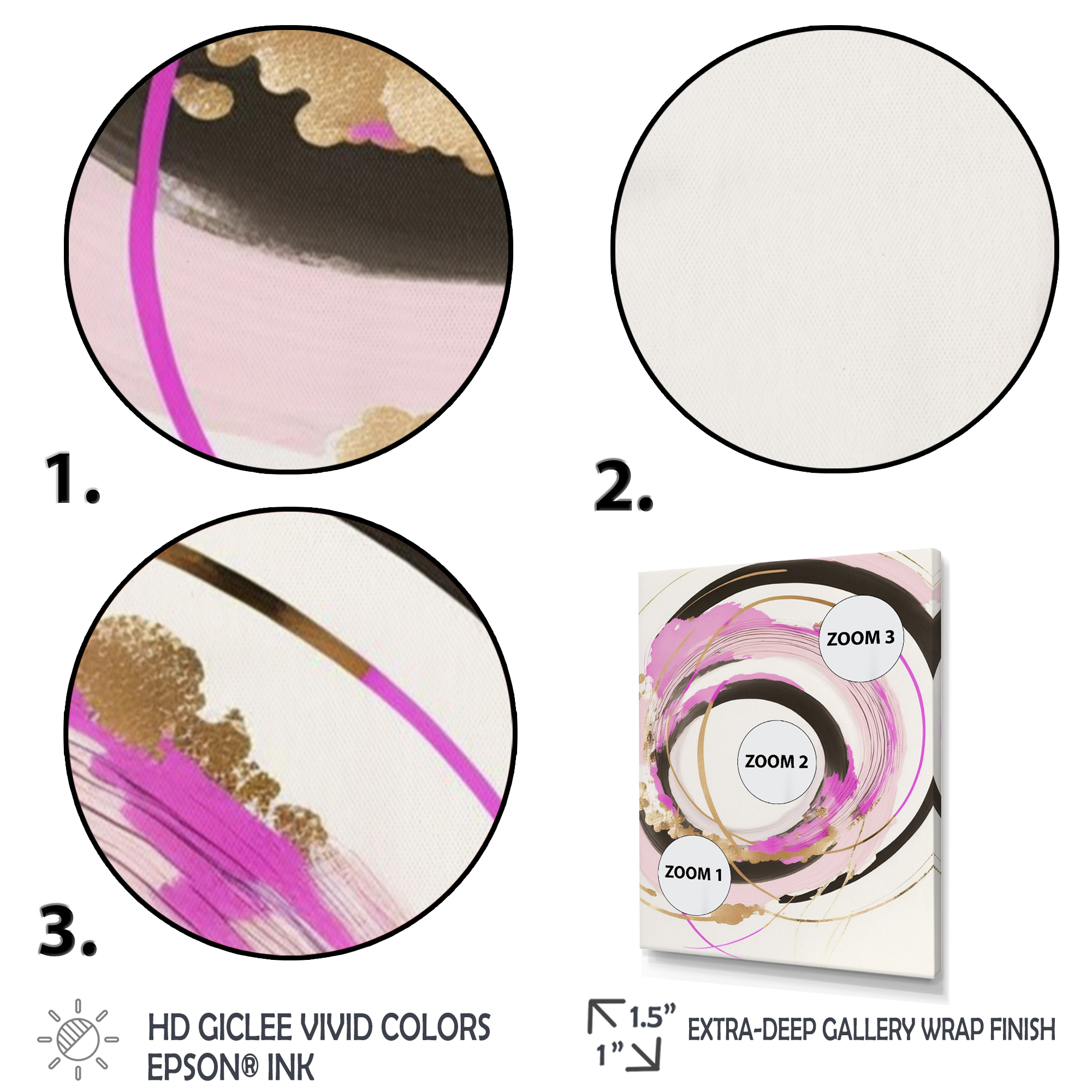 Designart Pink And Gold Minimalist Art II Canvas Wall Art