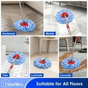 TidyBliss Mop Heads Replacements 2 Pack with Triangle Base for RinseClean 2 Tank System