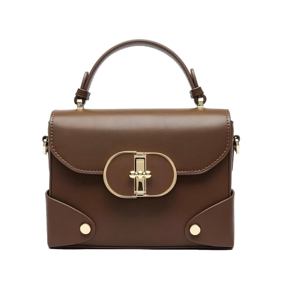 Top Handle Shoulder and Crossbody Bag, Genuine Leather Recyled Evening Handbag for Women