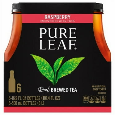 Pure Leaf Raspberry Real Brewed Iced Tea, Bottled Tea Drink, 16.9 oz, 1 ...