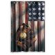 thumbnail image 1 of Cortina de ducha ABPHQTO Béisbol en la Bandera Americana Impermeable 120x180 cm, 1 of 2