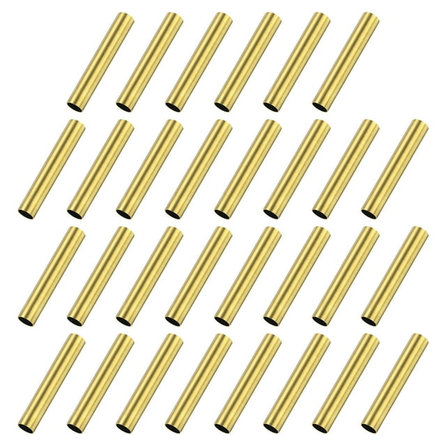 Tubo redondo de latón de 30 piezas de 30 mm, 5 mm de OD y 0.5 mm de grosor de pared, tubería de latón sin costura para manualidades/decoración
