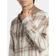 thumbnail image 2 of No Boundaries Men's & Big Men's Hooded Flannel Shirt with Long Sleeves, Sizes XS-5XL, 2 of 2