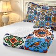 thumbnail image 4 of Manfei Boho Geometric Check Twin Quilt Set,Dreamy Floral Twin Coverlet Set,2 Pieces,1 Bedspread and 1 Pillowcase, 4 of 7