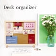 thumbnail image 6 of Desktop Cork Board With Stand, Memo Board Bulletin Board Rectangle Wood Frame Picture Board With 6pcs Thumbtacks,1pc Twine For Office Home Decoration, 6 of 9