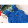 thumbnail image 3 of KIDSCOOL SPACE Baby Denim Overall,Hooded Little Kid Jean Jumper,Blue,3-4 Years, 3 of 5